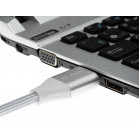 Кабель аудио-видео Cactus CS-HDMI.2.1-3 HDMI (m)/HDMI (m) 3м. позолоч.конт. серебристый