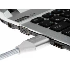 Кабель аудио-видео Cactus CS-HDMI.2.1-3 HDMI (m)/HDMI (m) 3м. позолоч.конт. серебристый