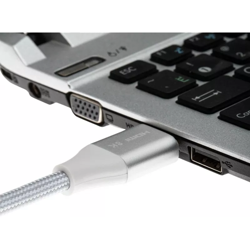 Кабель аудио-видео Cactus CS-HDMI.2.1-3 HDMI (m)/HDMI (m) 3м. позолоч.конт. серебристый