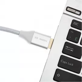 Кабель аудио-видео Cactus CS-HDMI.2.1-5 HDMI (m)/HDMI (m) 5м. позолоч.конт. серебристый