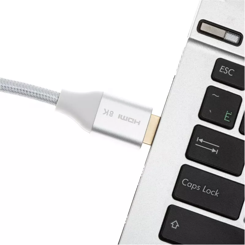 Кабель аудио-видео Cactus CS-HDMI.2.1-5 HDMI (m)/HDMI (m) 5м. позолоч.конт. серебристый