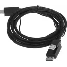 Кабель-переходник аудио-видео Buro HDMI (m)/DisplayPort (m) 2м. позолоч.конт. черный (HDMI-DP-2M)