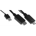 Кабель-переходник аудио-видео Buro HDMI (m)/DisplayPort (m) 2м. позолоч.конт. черный (HDMI-DP-2M)