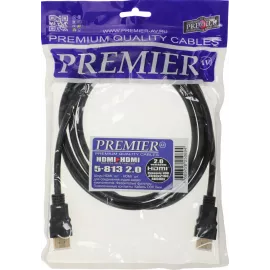 Кабель аудио-видео Premier 5-813 HDMI (m)/HDMI (m) 2м. феррит.кольца позолоч.конт. черный (5-813 2.0)