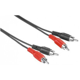 Кабель аудио Hama H-205086 2хRCA (f)/2хRCA (f) 2.5м. черный (уп.:1шт) (00205086)