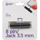 Переходник аудио Red Line lightning/Jack 3.5 (f) черный (УТ000016491)