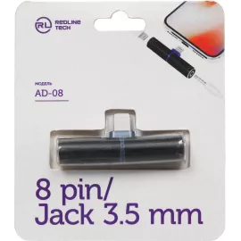 Переходник аудио Red Line lightning/Jack 3.5 (f) черный (УТ000016491)