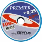 Кабель акустический Premier SCC-TR CCA 100м. прозрачный (25-011 100)
