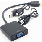 Переходник аудио-видео Premier 5-983A HDMI (m)/VGA (f) 0.15м. черный