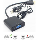 Переходник аудио-видео Premier 5-983A HDMI (m)/VGA (f) 0.15м. черный