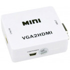 Переходник аудио-видео Premier 5-982 VGA (f)/HDMI (f)/Jack 3.5 (m) белый