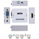 Переходник аудио-видео Premier 5-982 VGA (f)/HDMI (f)/Jack 3.5 (m) белый