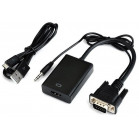 Переходник аудио-видео Premier 5-982-0.15 VGA (m)/HDMI (f)/Jack 3.5 (f) 0.20м. черный
