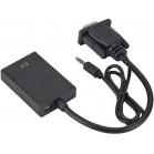 Переходник аудио-видео Premier 5-982-0.15 VGA (m)/HDMI (f)/Jack 3.5 (f) 0.20м. черный