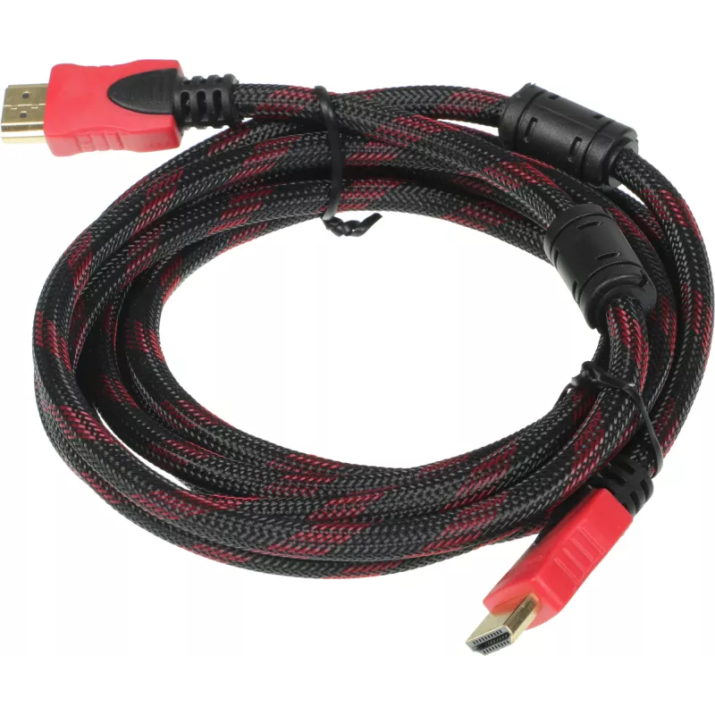 Кабель соединительный аудио-видео Premier 5-813R HDMI (m)/HDMI (m) 3м. феррит.кольца черный/красный (5-813R 3.0)