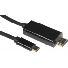 Кабель-переходник аудио-видео Buro USB Type-C (m)/HDMI (m) 1.5м. черный (BU-TYPEC-HDMI-1.5M)