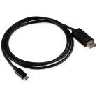Кабель-переходник аудио-видео Buro ver1.4 USB Type-C (m)/DisplayPort (m) 1.5м. черный (BU-TYPEC-DP-1.5M)