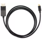 Кабель-переходник аудио-видео Buro ver1.4 USB Type-C (m)/DisplayPort (m) 1.5м. черный (BU-TYPEC-DP-1.5M)