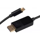 Кабель-переходник аудио-видео Buro ver1.4 USB Type-C (m)/DisplayPort (m) 1.5м. черный (BU-TYPEC-DP-1.5M)