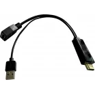Переходник Buro HDMI (m)/DisplayPort (f) черный (BU-HDMI(M)-DP(F))