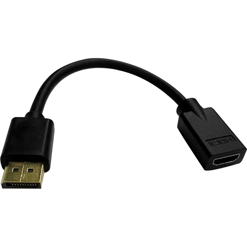 Переходник Buro DisplayPort (m)/HDMI (f) черный (BU-HDMI(F)-DP(M))
