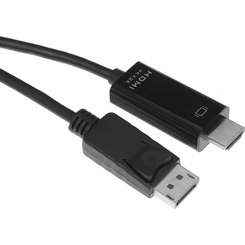 Кабель-переходник аудио-видео KingPrice KP-DP1.2-HD2.0-1.5m DisplayPort (m)/HDMI (m) 1.5м. позолоч.конт. черный