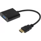 Переходник KingPrice KP-HDMI(m)-VGA(f) HDMI (m)/VGA (f) 0.1м. черный