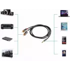 Кабель соединительный аудио Premier 5-334 3.0 Jack 3.5 (m)/2хRCA (m) 3м. позолоч.конт. черный/серый
