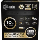 Кабель аудио-видео Cactus CS-HDMI-AOC-2-70 HDMI (m)/HDMI (m) 70м. позолоч.конт. черный