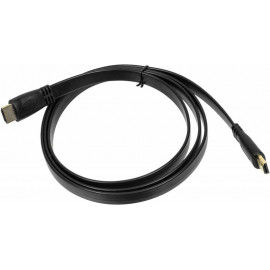 Кабель аудио-видео High Speed ver.1.4 Flat HDMI (m)/HDMI (m) 1.5м. позолоч.конт. черный