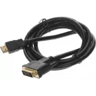 Кабель аудио-видео Buro HDMI (m)/DVI-D (Dual Link) (m) 1.8м. позолоч.конт. черный (BHP RET HDMI_DVI18)