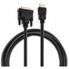 Кабель аудио-видео Buro HDMI (m)/DVI-D (Dual Link) (m) 1.8м. позолоч.конт. черный (BHP RET HDMI_DVI18)