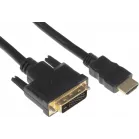 Кабель аудио-видео Buro HDMI (m)/DVI-D (Dual Link) (m) 1.8м. позолоч.конт. черный (BHP RET HDMI_DVI18)