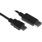 Кабель аудио-видео Buro DisplayPort (m)/HDMI (m) 1.8м. позолоч.конт. черный (BHP RET HDMI_DPP18)