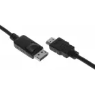 Кабель аудио-видео Buro DisplayPort (m)/HDMI (m) 1.8м. позолоч.конт. черный (BHP RET HDMI_DPP18)