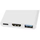 Адаптер Buro USB Type-C (m)/HDMI (f)/USB 3.0 A (f) 0.1м. белый (BHP RET TPC-HDM)
