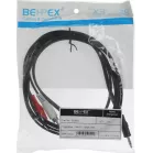 Кабель-переходник аудио Jack 3.5 (m)/2хRCA (m) 1.8м. черный