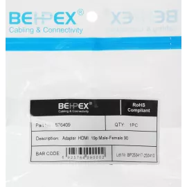 Адаптер аудио-видео 90 Deg HDMI (m)/HDMI (f) 1зв