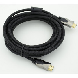 Кабель HDMI (m)/HDMI (m) 5м. феррит.кольца Позолоченные контакты