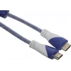 Кабель аудио-видео HDMI (m)/HDMI (m) 1.8м. феррит.кольца позолоч.конт. синий/белый