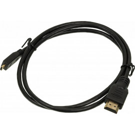 Кабель Micro HDMI (m)/HDMI (m) 1м. позолоч.конт. черный