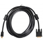 Кабель-переходник аудио-видео Buro DVI-D (m)/HDMI (m) 5м. феррит.кольца позолоч.конт. черный (HDMI-19M-DVI-D-5M)