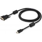 Кабель-переходник аудио-видео Buro DVI-D (m)/HDMI (m) 5м. феррит.кольца позолоч.конт. черный (HDMI-19M-DVI-D-5M)