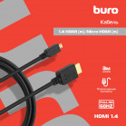 Кабель аудио-видео Buro HDMI 1.4 HDMI (m)/Micro HDMI (m) 3м. черный (MICROHDMI-3M)