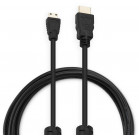 Кабель аудио-видео Buro HDMI 1.4 HDMI (m)/Mini HDMI (m) 1.8м. феррит.кольца позолоч.конт. черный (MINIHDMI-1.8M)
