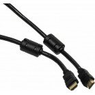 Кабель соединительный аудио-видео Ningbo HDMI-5M-MG HDMI (m)/HDMI (m) 5м. феррит.кольца позолоч.конт. черный (HDMI-5M-MG(VER1.4)BL)