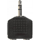 Адаптер аудио Ningbo Headphone Splitter 2xJack 3.5 (f)/Jack 3.5 (m) черный (JAAA095-B)