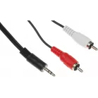 Кабель аудио Ningbo JAAC010-5 2хRCA (m)/Jack 3.5 (m) 5м. черный
