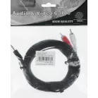 Кабель аудио Ningbo JAAC010-5 2хRCA (m)/Jack 3.5 (m) 5м. черный