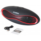 Колонка порт. Hyundai H-PAC100 черный 3W 1.0 BT/3.5Jack/USB